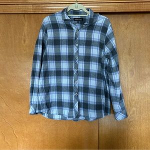 North River Outfitters Heather Brushed Cotton Plaid Long-Sleeve Flannel Shirt XL